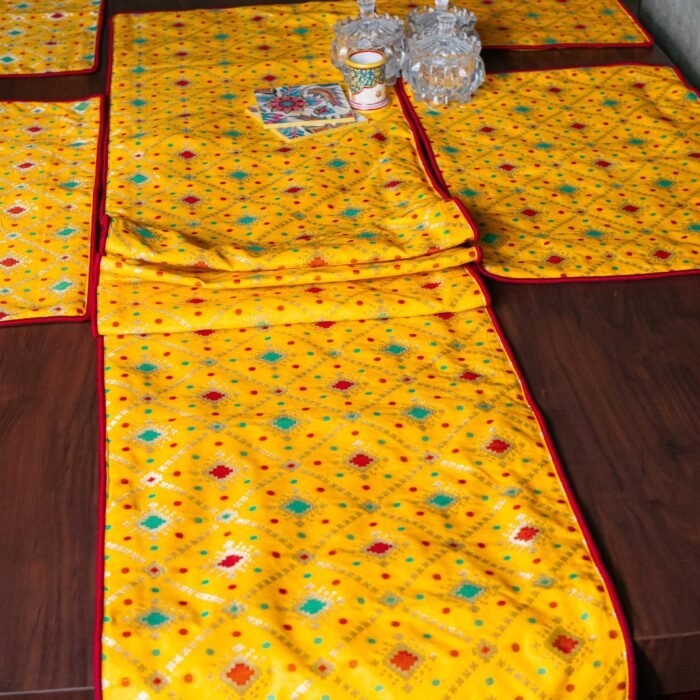Bandhani Brocade Table Runners & Tablemats